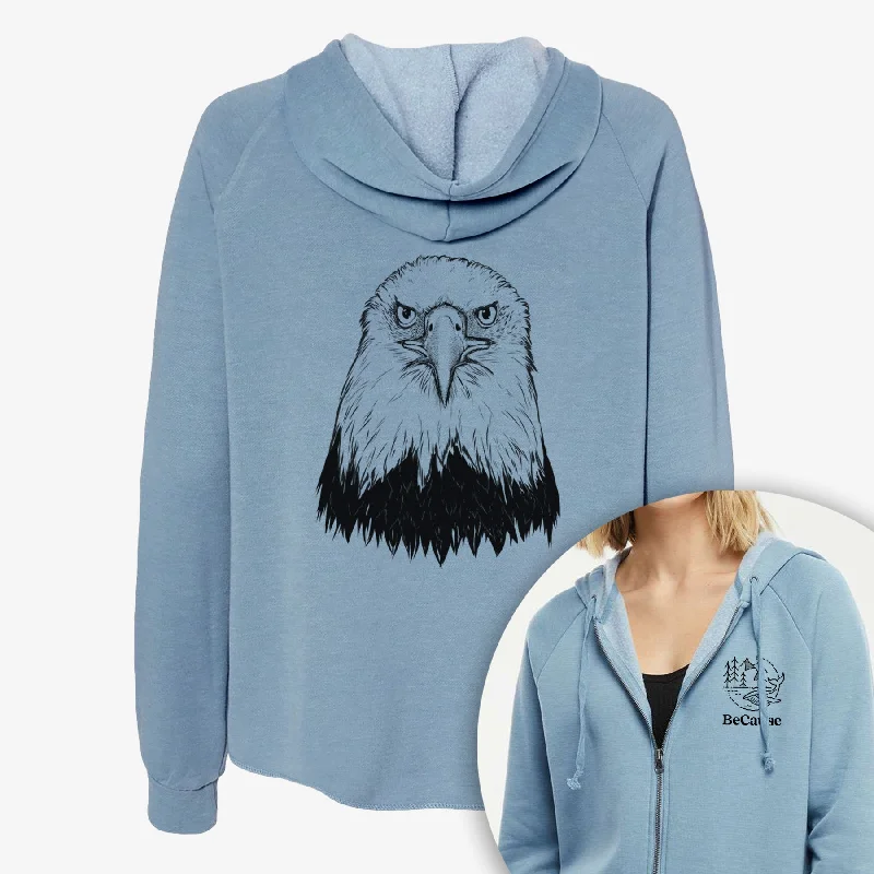 Haliaeetus Leucocephalus - American Bald Eagle - Women's Cali Wave Zip-Up Sweatshirt Hoodies & Sweatshirts Combo