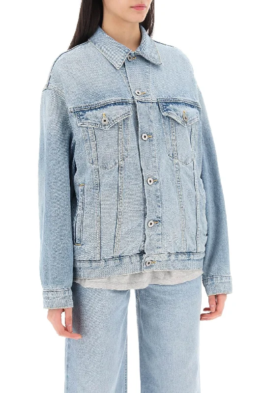 Interior Oversized Denim Jacket Women's travel-friendly jackets