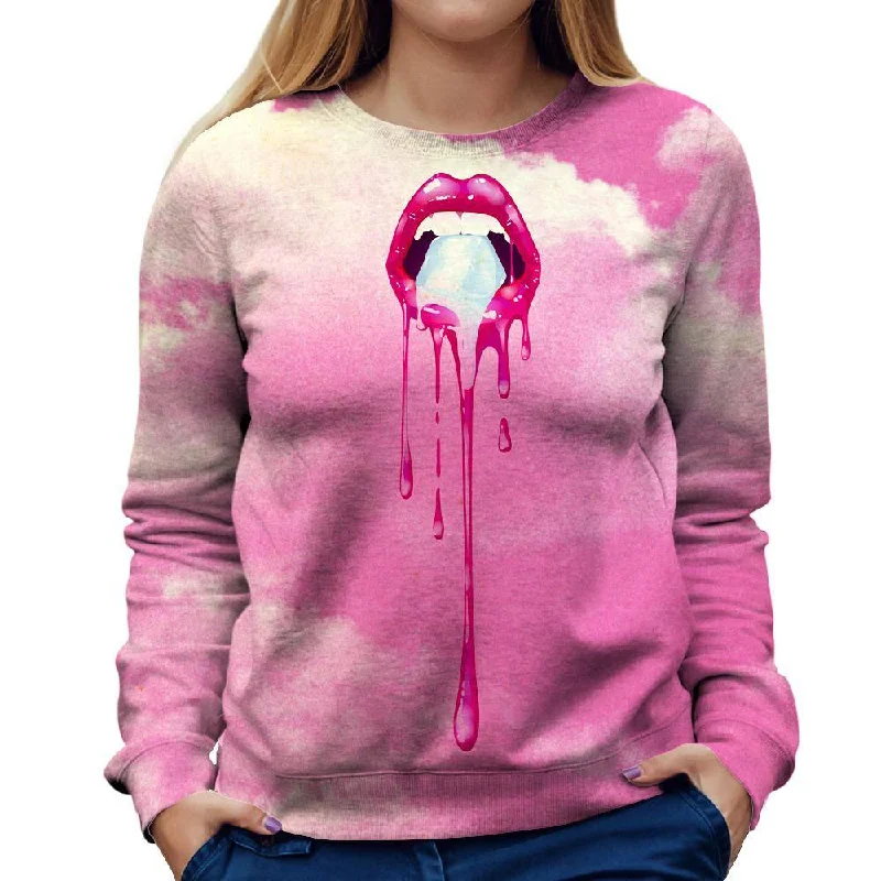 College Lips Womens Sweatshirt Casual Pullover Hoodies