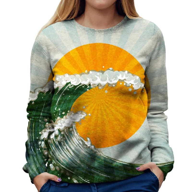 The Wave Womens Sweatshirt Relaxed Fit Sweatshirts