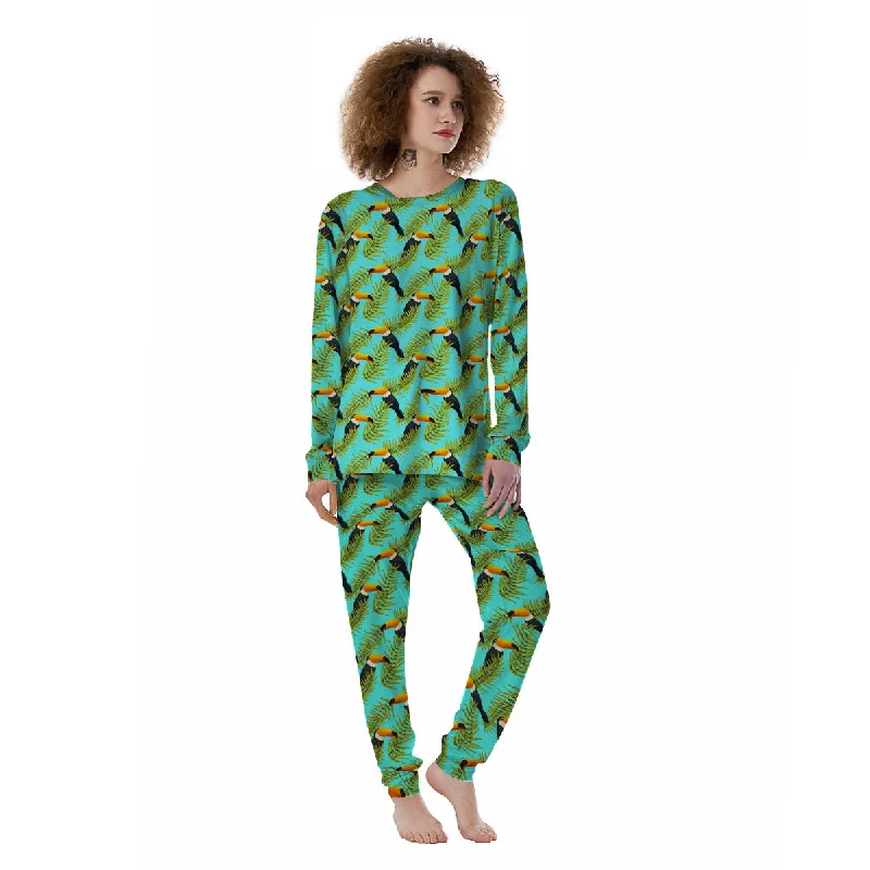 Toucan Tropical Toco Print Pattern Women's Pajamas Cotton pajama sets