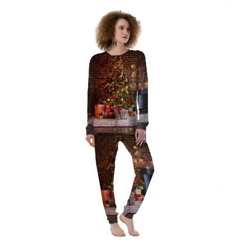 Tree Xmas Print Women's Pajamas Best-value pajama sets