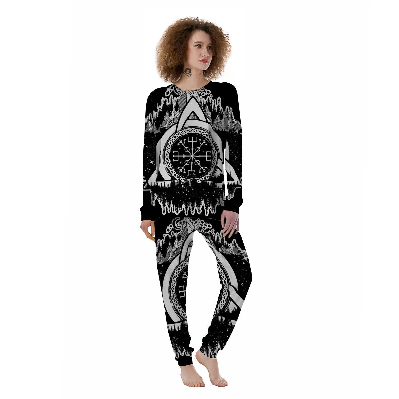 Trinity Knot Viking Celtic Print Women's Pajamas Cheap pajama sets