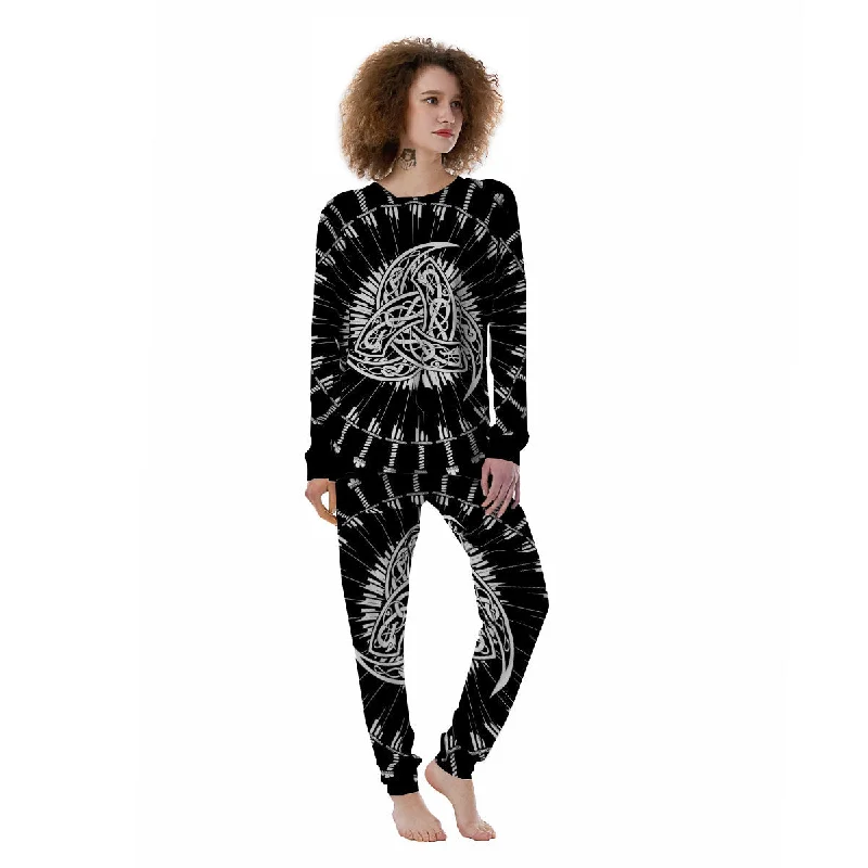 Triple Horn Of Odin Viking Print Women's Pajamas Amazon pajama sets