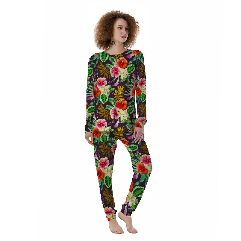 Tropical Hawaii Colorful Print Pattern Women's Pajamas Sleepwear pajama sets