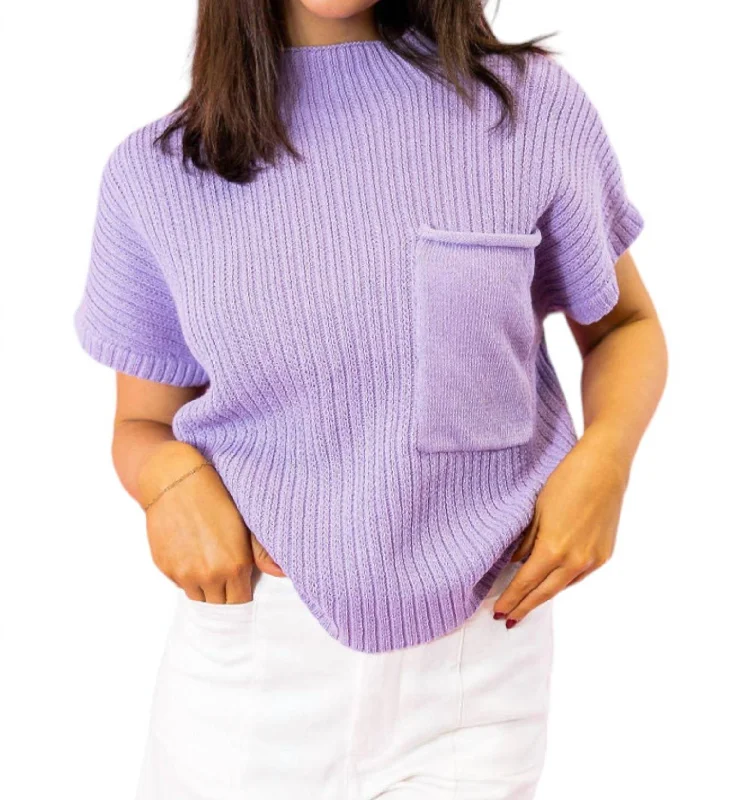 Knit Sweater In Lavender Thanksgiving sweaters