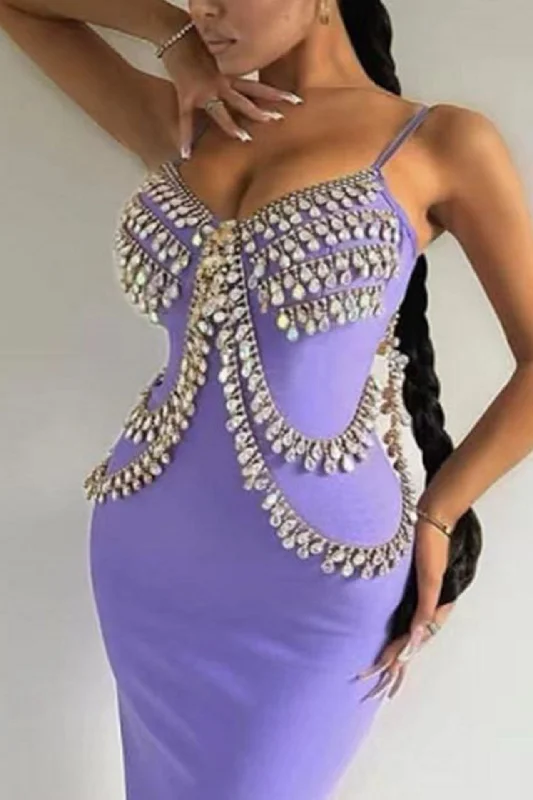 Gia Bodycon Bandage Mini Dress-Purple Sexy mini dresses