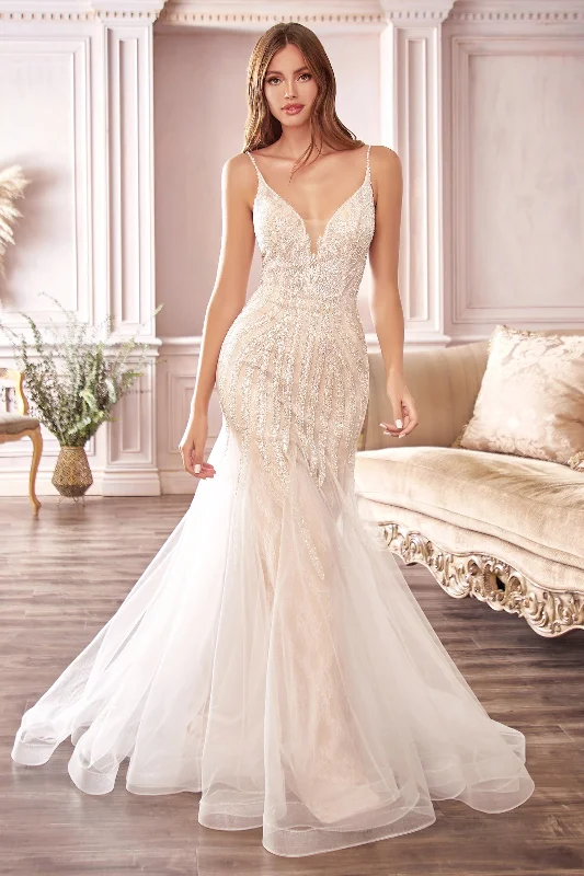 Cinderella Divine CDS401: A Timeless Masterpiece for Your Special Day Long Sleeve Gown