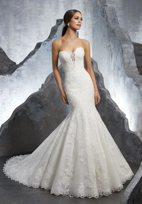 Mori Lee 5607 Kaitlyn Strapless Sweetheart Bridal Dress - 16 Strapless Wedding Gown