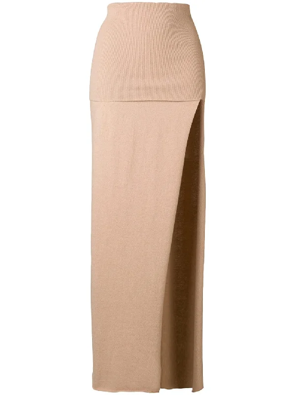 knitted side slit skirt Designer unclassified skirts