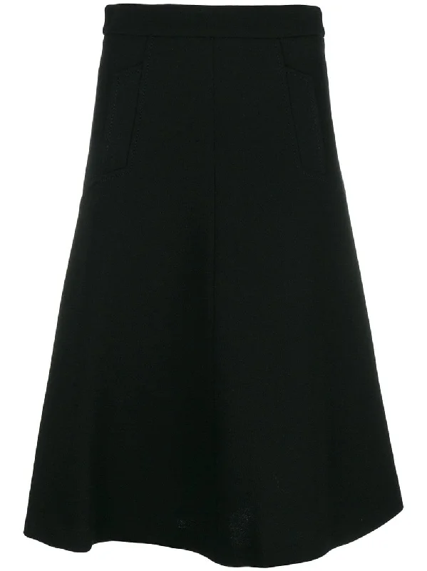 flared A-line skirt Button-front unclassified skirts