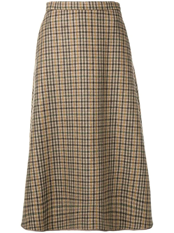 tartan A-line skirt Boho unclassified skirts