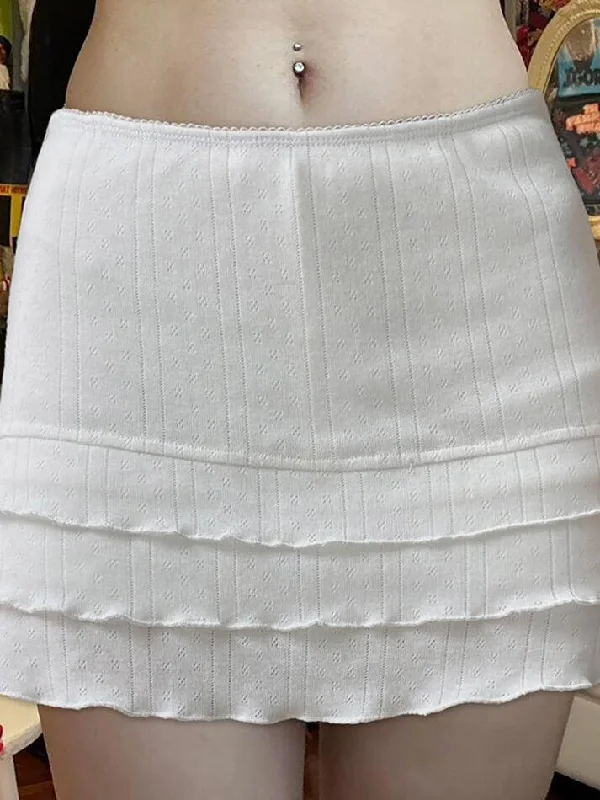 Solid Color Low Waist A-Line Skirt Fashionable unclassified skirts