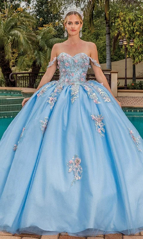 Dancing Queen 1845 - Floral Beaded Sweetheart Ballgown Leather party dresses