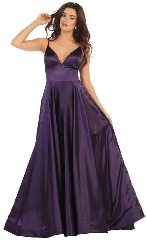 May Queen MQ1664 - Sleek A-Line Evening Gown Wedding guest party dresses