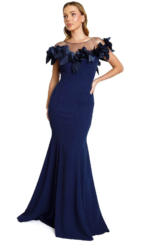 Nicole Bakti 604L - Formal Petal-Detailed Trumpet Gown Sequin party dresses