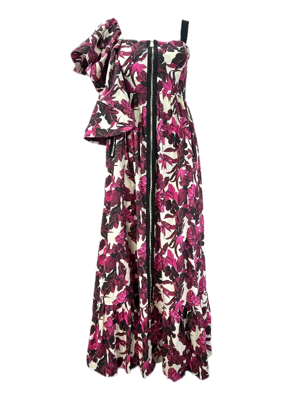 Marina Rinaldi Women's Pink Dragone Floral Printed Maxi Dress Size 10W/19 NWT High-end maxi dresses