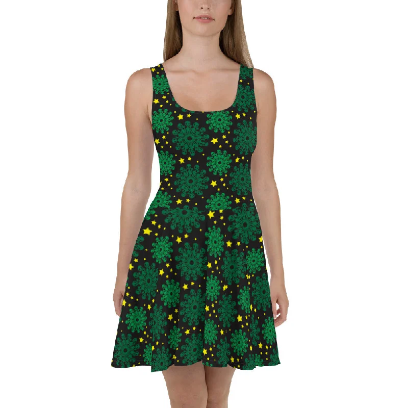 Alien Patterned Skater Dress Best floral dresses for tall women