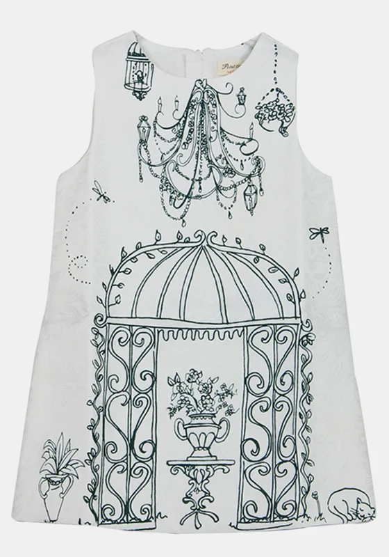 Clothing Birdcage Pattern Design Dress Cotton floral dresses