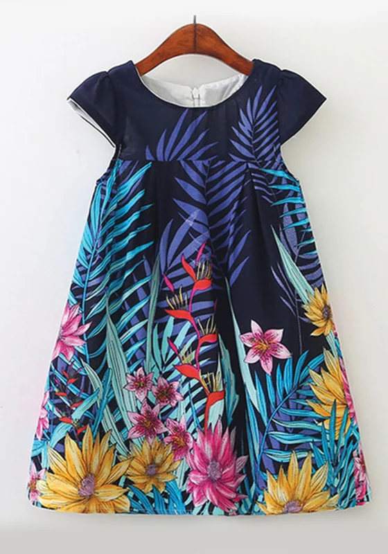 Lush Leaves Pattern Dress Budget-friendly floral dresses