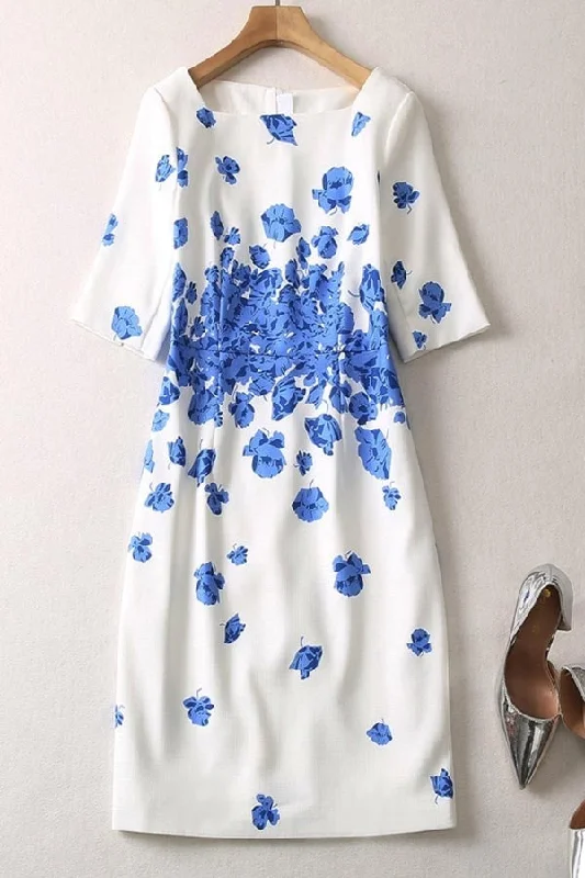 Celebrity Inspired Short Printed Summer Dress Casual floral dresses