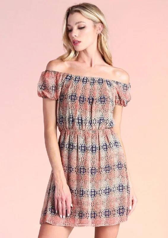 twig print chiffon dress Lounge unclassified dresses