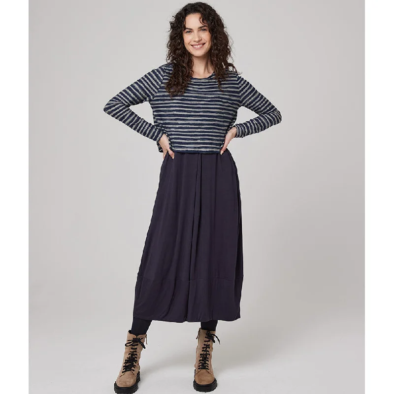 Silver & Navy Stripe Dress Petite unclassified dresses