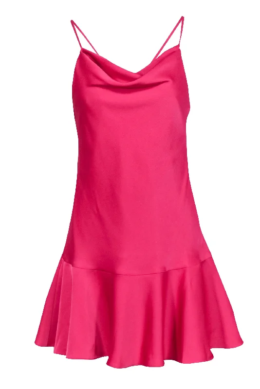 Aidan Mattox - Hot Pink Drop Waist Sleeveless Dress Sz4 Affordable unclassified dresses