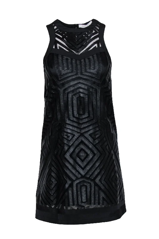 Alexis - Black Geo Print Sleeveless Dress Sz XS Popular unclassified dresses