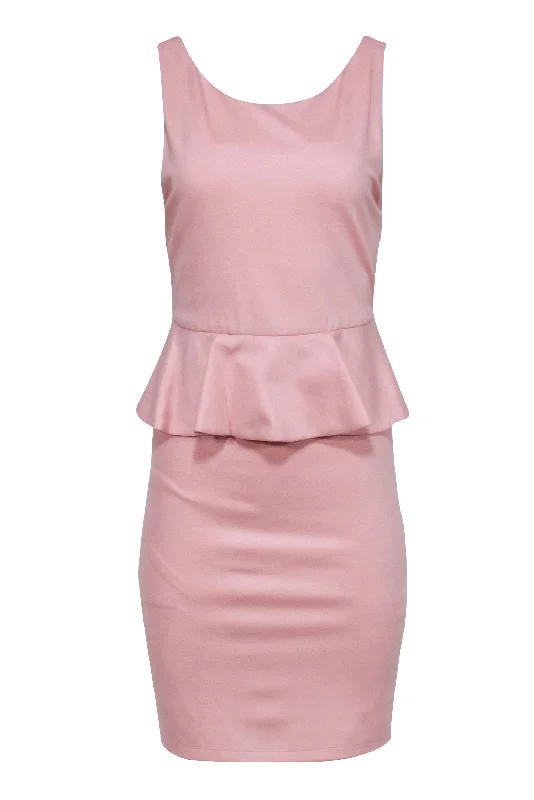 Alice & Olivia - Pink Sleeveless Peplum Dress Sz 8 Fashionable unclassified dresses