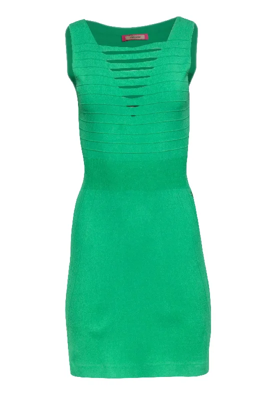 Angelo Marani - Green Knit Sleeveless Dress w/ Bust Slits Sz S Elegant unclassified dresses