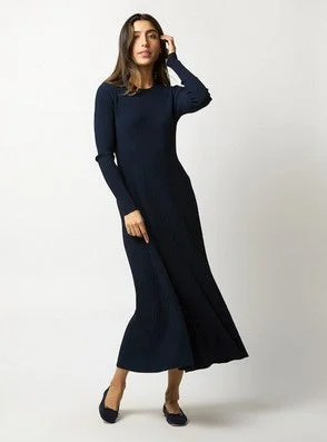 Ann Mashburn Addie Techno Yarn Dress - Navy Wedding guest unclassified dresses