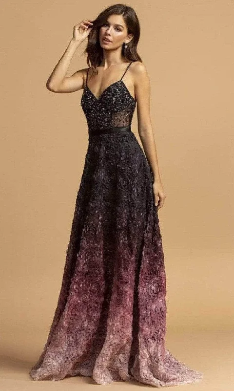 Aspeed Design L2224 - Ombre A-Line Evening Dress L2224 Gothic unclassified dresses