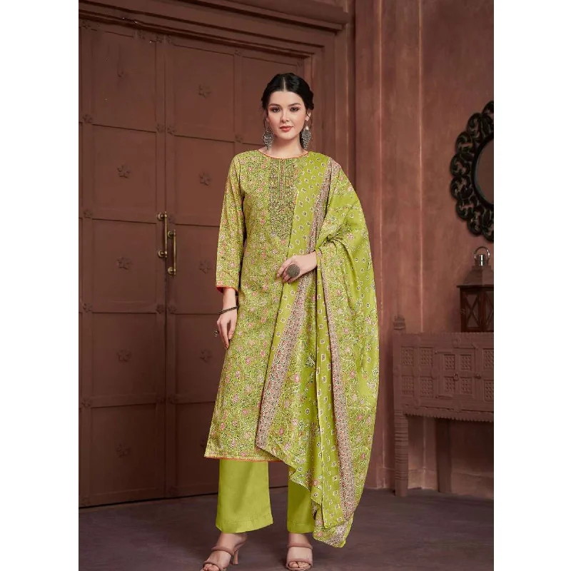 Bollywood Stylish Designer Cotton Fabric Embroidery Work Salwar Kameez Plazzo Pant Suit Best-selling unclassified dresses