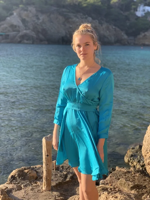 Silk flair dream dress in dreamy Ibiza turquoise Women's unclassified dresses