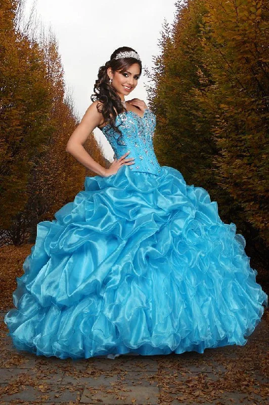 Da Vinci Quinceañera Dress 80239 Turquoise - Size 4 Budget-friendly unclassified dresses