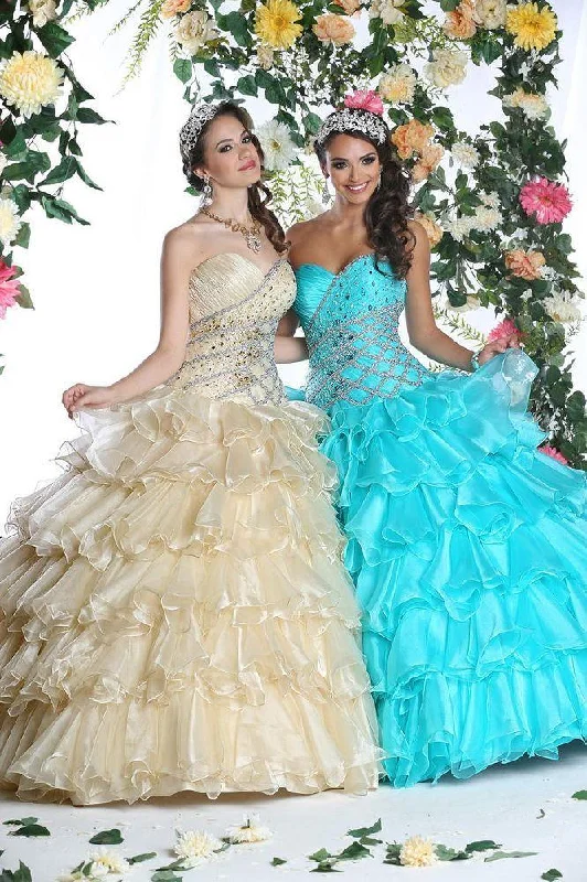 Da Vinci Quinceañera Dress 80253 Tiffany Blue Silver - Size 4 Best-selling unclassified dresses