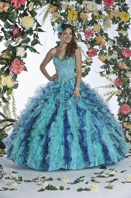 Da Vinci Quinceañera Dress 80269 Tiffany Blue and Seamist Casual unclassified dresses