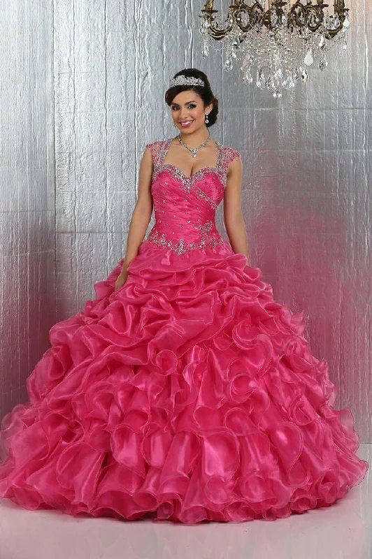 Da Vinci Quinceañera Dress 80283 Lipstick Pink - Size 8 Everyday wear unclassified dresses