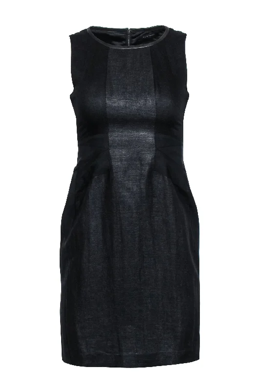 Elie Tahari - Black Sleeveless Dress w/ Defined Waist Sz 2 Vintage unclassified dresses