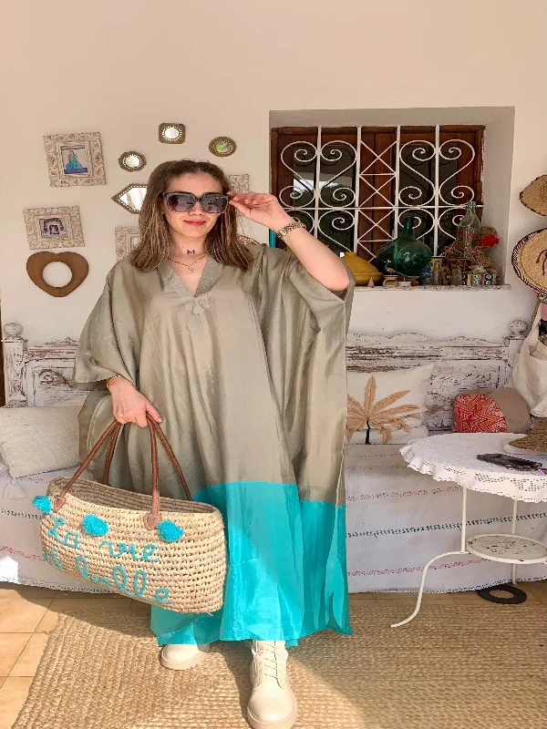 Exclusive luxury Silk kaftan - plus-size Vacation unclassified dresses