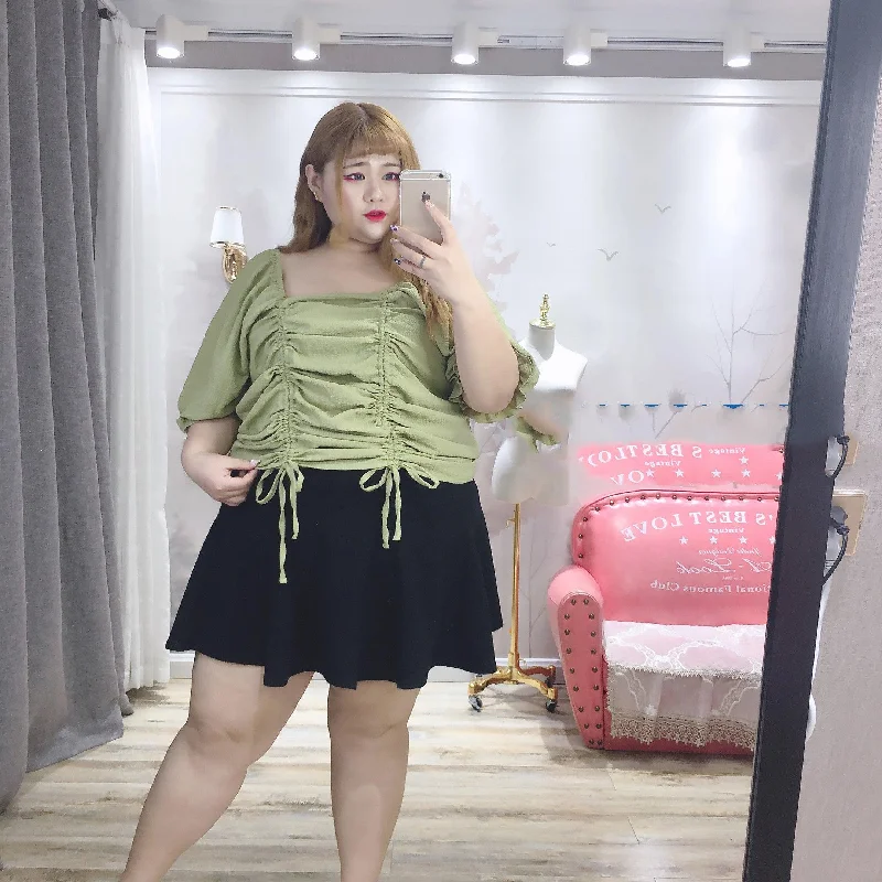 Fat Yingying Large Women's Dress Fat Mm Summer Dress Korean Version Square Luxury unclassified dresses