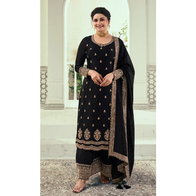 Georgette Fabric Wear Black Color Unique Design Salwar Kameez Plazzo Suits Y2K unclassified dresses