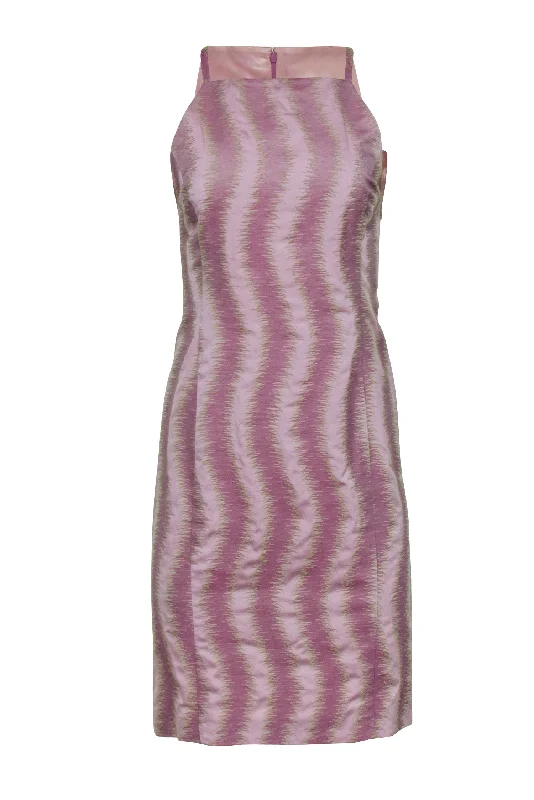 Versace - Pink, Lavender & Green Sleeveless Dress Sz 4 Women's unclassified dresses