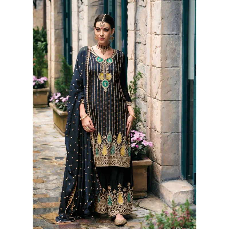 Gorgeous Designer Heavy Chinon With Embroidery Work Salwar Kameez Plazzo Suit Plus size unclassified dresses