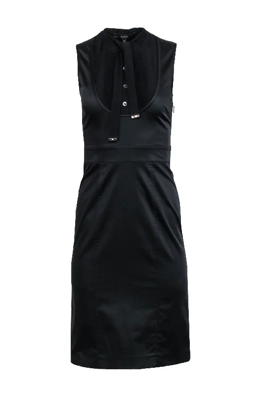 Gucci - Black Sleeveless Tie Neck Dress Sz XS Everyday wear unclassified dresses