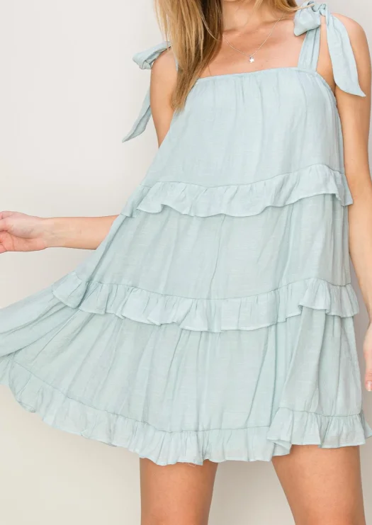 tieried linen dress One-shoulder unclassified dresses