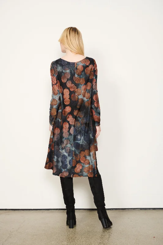 HOLMES & FALLON | Jacquard Print Dress Ruched unclassified dresses