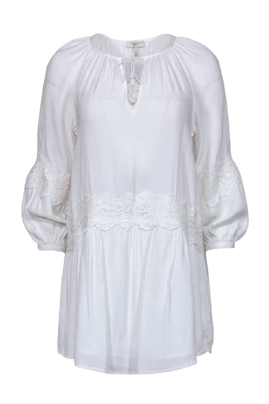 Joie - White Boho Peasant Dress Sz XS Petite unclassified dresses