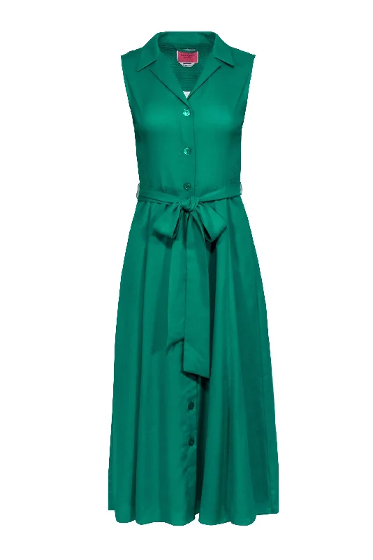 Kate Spade - Kelly Green Sleeveless Button Front Dress Sz 10 Bright color unclassified dresses